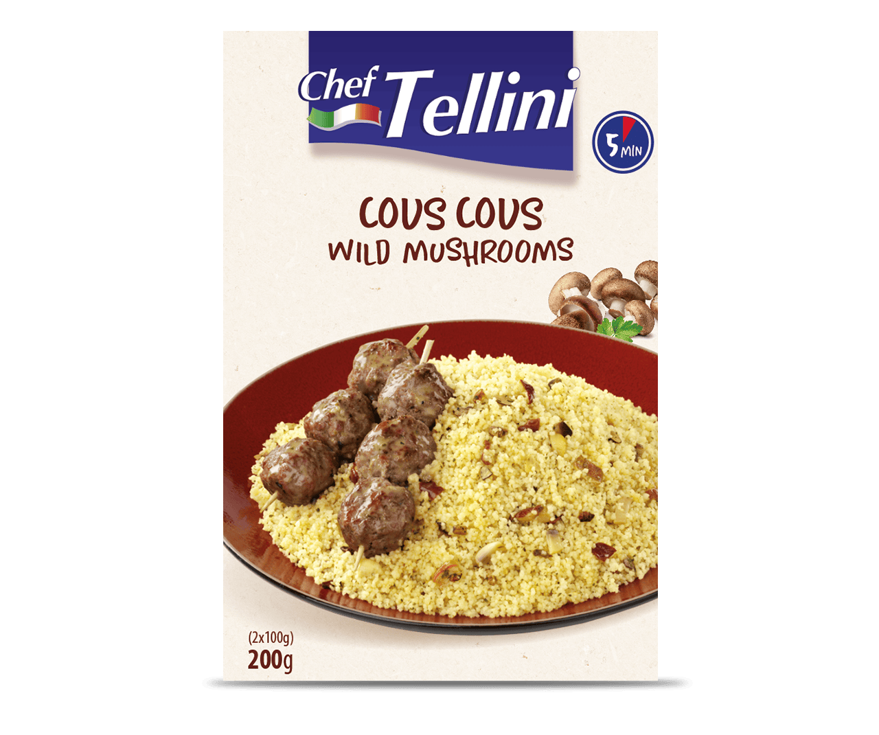 Couscous s divokými houbami v obalu