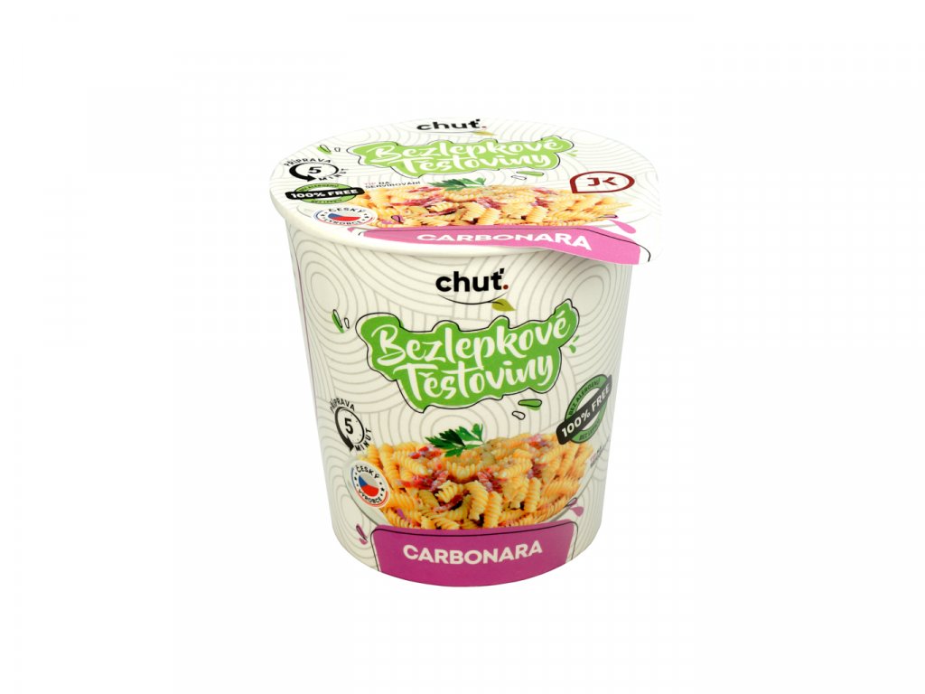 INSTANTNÍ BEZLEPKOVÉ TĚSTOVINY S OMÁČKOU CARBONARA